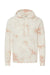 Independent Trading Co. PRM4500TD Mens Tie-Dye Hooded Sweatshirt Hoodie Dusty Pink Flat Front