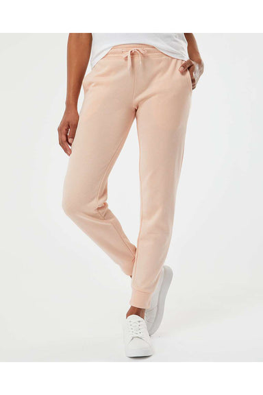 Independent Trading Co. PRM20PNT Womens California Wave Wash Sweatpants w/ Pockets Blush Model Front