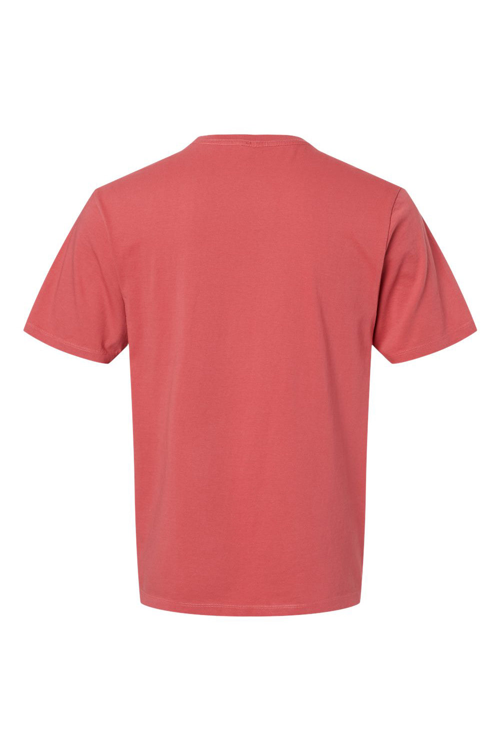SoftShirts 400 Mens Organic Short Sleeve Crewneck T-Shirt Brick Flat Back