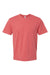 SoftShirts 400 Mens Organic Short Sleeve Crewneck T-Shirt Brick Flat Front