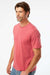 SoftShirts 400 Mens Organic Short Sleeve Crewneck T-Shirt Brick Model Side