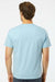 SoftShirts 400 Mens Organic Short Sleeve Crewneck T-Shirt Chambray Blue Model Back