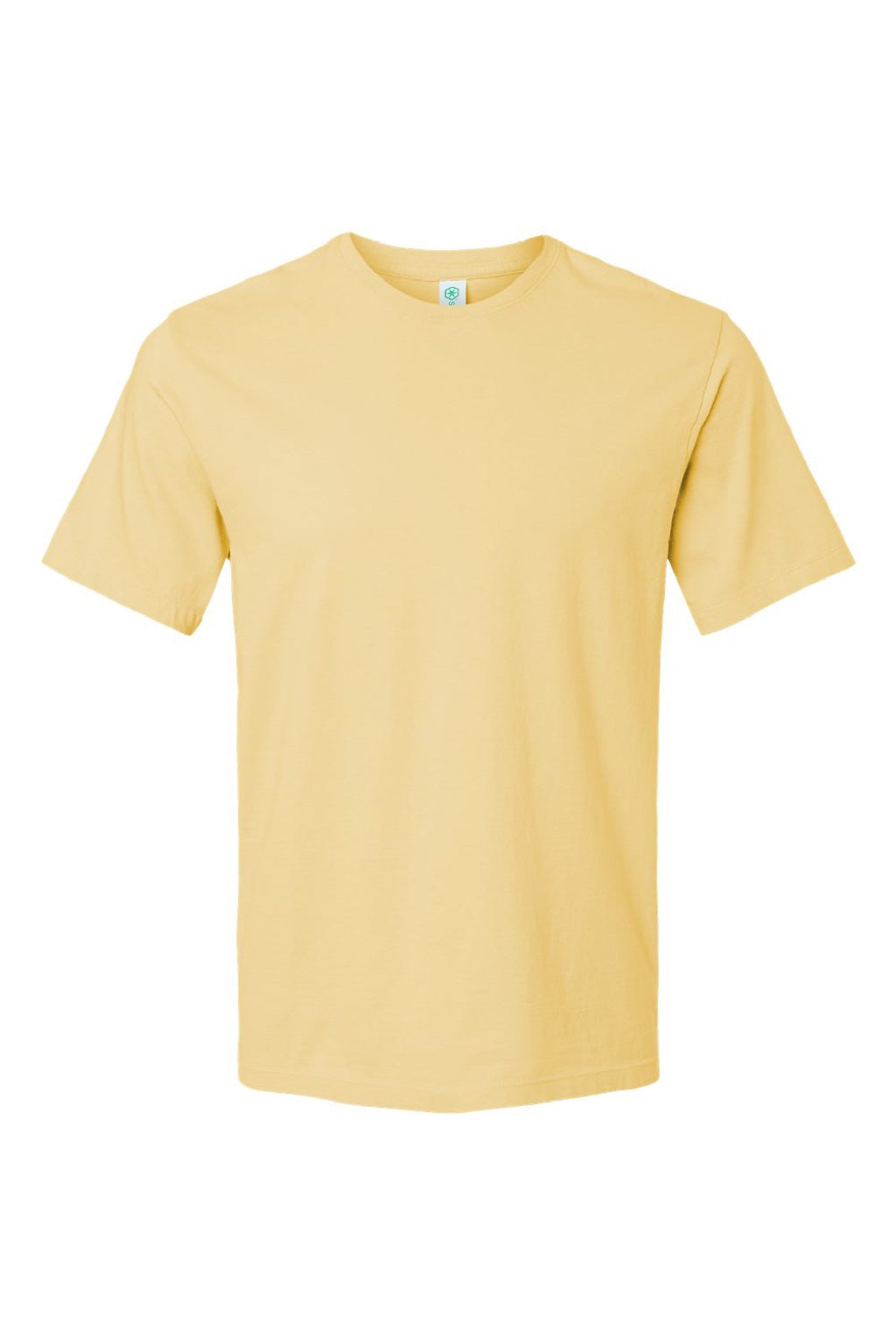 SoftShirts 400 Mens Organic Short Sleeve Crewneck T-Shirt Wheat Yellow Flat Front