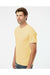 SoftShirts 400 Mens Organic Short Sleeve Crewneck T-Shirt Wheat Yellow Model Side