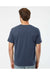 SoftShirts 400 Mens Organic Short Sleeve Crewneck T-Shirt Navy Blue Model Back