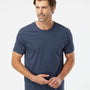 SoftShirts Mens Organic Short Sleeve Crewneck T-Shirt - Navy Blue - NEW