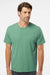 SoftShirts 400 Mens Organic Short Sleeve Crewneck T-Shirt Pine Green Model Front