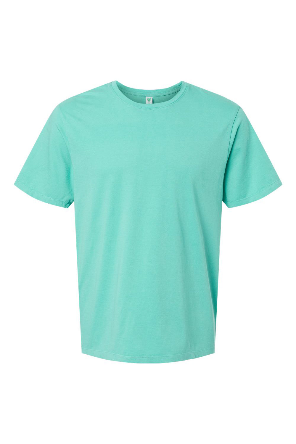 SoftShirts 400 Mens Organic Short Sleeve Crewneck T-Shirt Seaform Green Flat Front