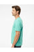 SoftShirts 400 Mens Organic Short Sleeve Crewneck T-Shirt Seaform Green Model Side