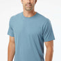 SoftShirts Mens Organic Short Sleeve Crewneck T-Shirt - Slate Blue - Closeout