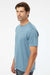 SoftShirts 400 Mens Organic Short Sleeve Crewneck T-Shirt Slate Blue Model Side