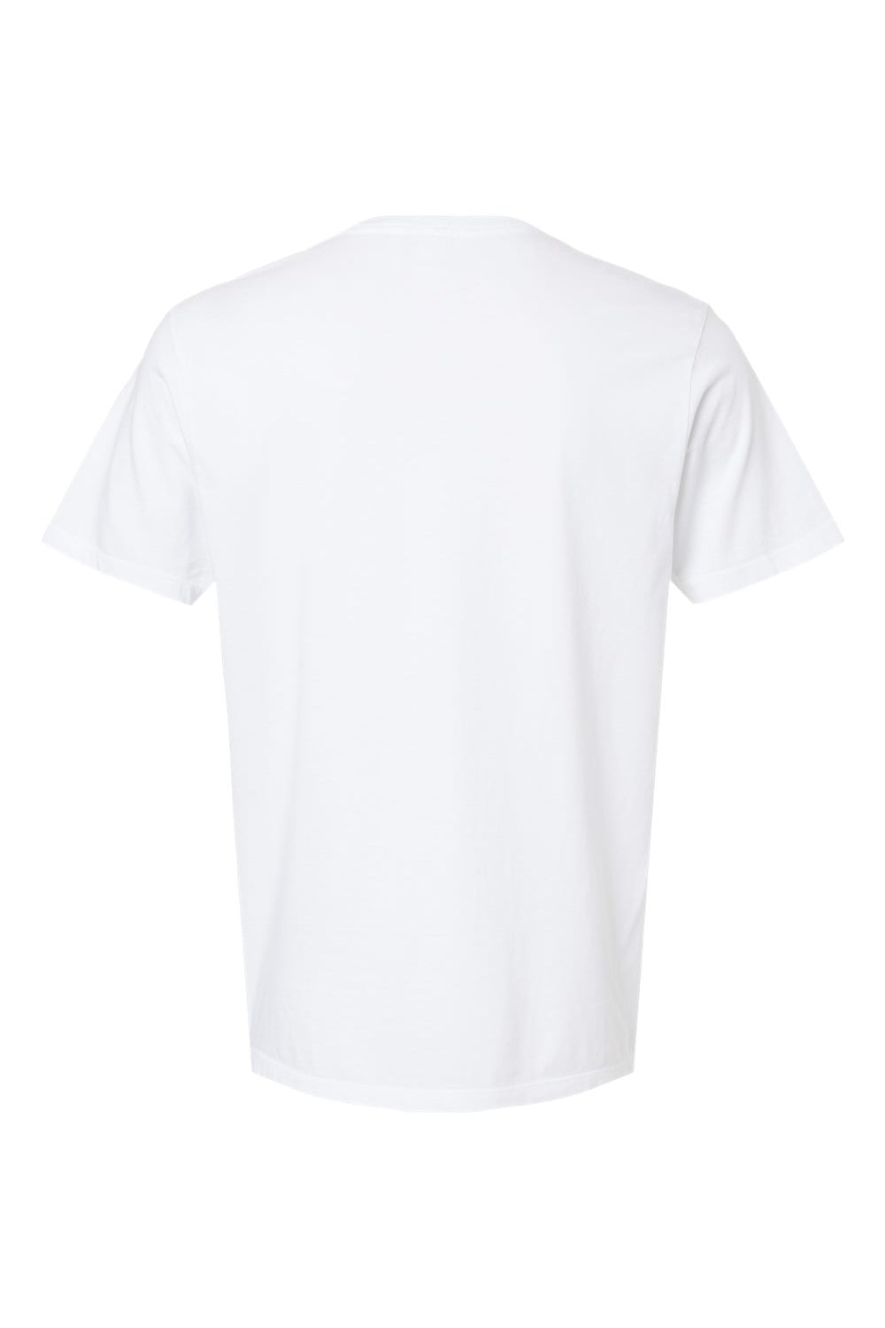 SoftShirts 400 Mens Organic Short Sleeve Crewneck T-Shirt White Flat Back