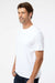 SoftShirts 400 Mens Organic Short Sleeve Crewneck T-Shirt White Model Side