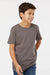 SoftShirts 402 Youth Organic Short Sleeve Crewneck T-Shirt Graphite Grey Model Front