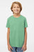 SoftShirts 402 Youth Organic Short Sleeve Crewneck T-Shirt Pine Green Model Front