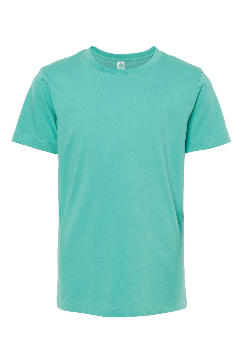 SoftShirts 402 Youth Organic Short Sleeve Crewneck T-Shirt Seaform Green Flat Front