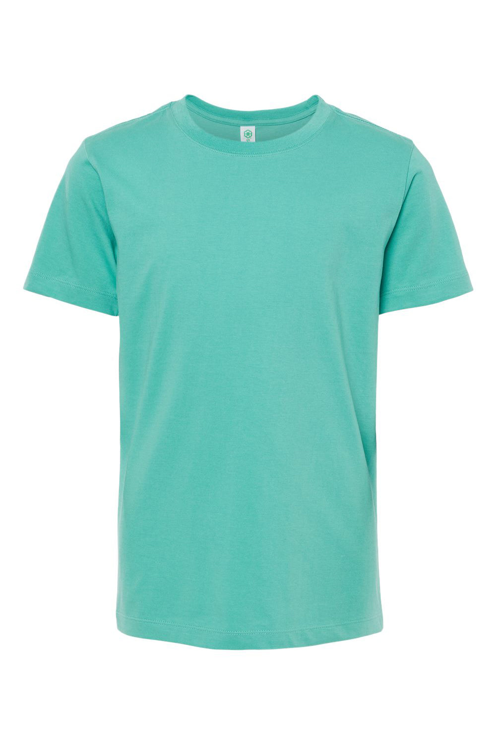SoftShirts 402 Youth Organic Short Sleeve Crewneck T-Shirt Seafoam Green Flat Front