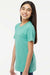 SoftShirts 402 Youth Organic Short Sleeve Crewneck T-Shirt Seafoam Green Model Side