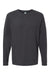 SoftShirts 420 Mens Organic Long Sleeve Crewneck T-Shirt Black Flat Front