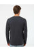SoftShirts 420 Mens Organic Long Sleeve Crewneck T-Shirt Black Model Back