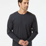 SoftShirts Mens Organic Long Sleeve Crewneck T-Shirt - Black - NEW