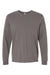 SoftShirts 420 Mens Organic Long Sleeve Crewneck T-Shirt Graphite Grey Flat Front