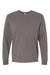 SoftShirts 420 Mens Organic Long Sleeve Crewneck T-Shirt Graphite Grey Flat Front