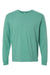 SoftShirts 420 Mens Organic Long Sleeve Crewneck T-Shirt Pine Green Flat Front