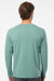 SoftShirts 420 Mens Organic Long Sleeve Crewneck T-Shirt Pine Green Model Back