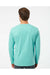 SoftShirts 420 Mens Organic Long Sleeve Crewneck T-Shirt Seaform Green Model Back