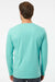 SoftShirts 420 Mens Organic Long Sleeve Crewneck T-Shirt Seafoam Green Model Back