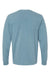 SoftShirts 420 Mens Organic Long Sleeve Crewneck T-Shirt Slate Blue Flat Back