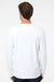 SoftShirts 420 Mens Organic Long Sleeve Crewneck T-Shirt White Model Back