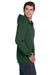 Jerzees 993M/993MR Mens NuBlend Pill Resistant Fleece Full Zip Hooded Sweatshirt Hoodie w/ Pockets Forest Green Model Side