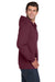 Jerzees 993M/993MR Mens NuBlend Pill Resistant Fleece Full Zip Hooded Sweatshirt Hoodie w/ Pockets Maroon Model Side
