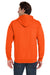 Jerzees 993M/993MR Mens NuBlend Pill Resistant Fleece Full Zip Hooded Sweatshirt Hoodie w/ Pockets Safety Orange Model Back