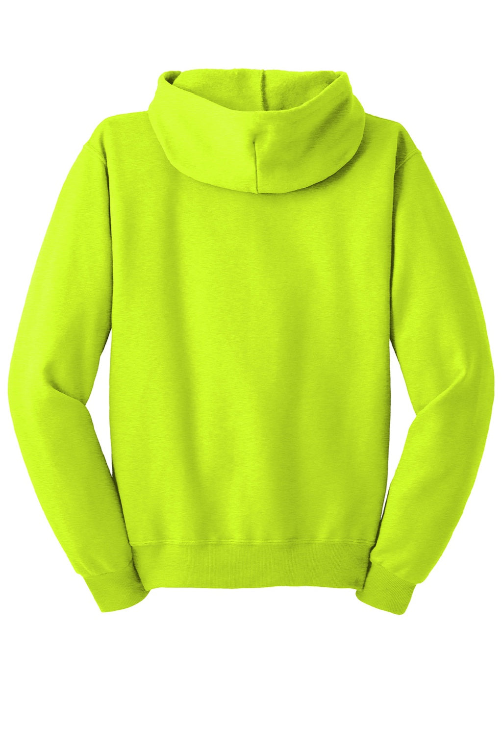 Jerzees 993M/993MR Mens NuBlend Pill Resistant Fleece Full Zip Hooded Sweatshirt Hoodie w/ Pockets Safety Green Flat Back