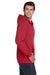 Jerzees 993M/993MR Mens NuBlend Pill Resistant Fleece Full Zip Hooded Sweatshirt Hoodie w/ Pockets True Red Model Side