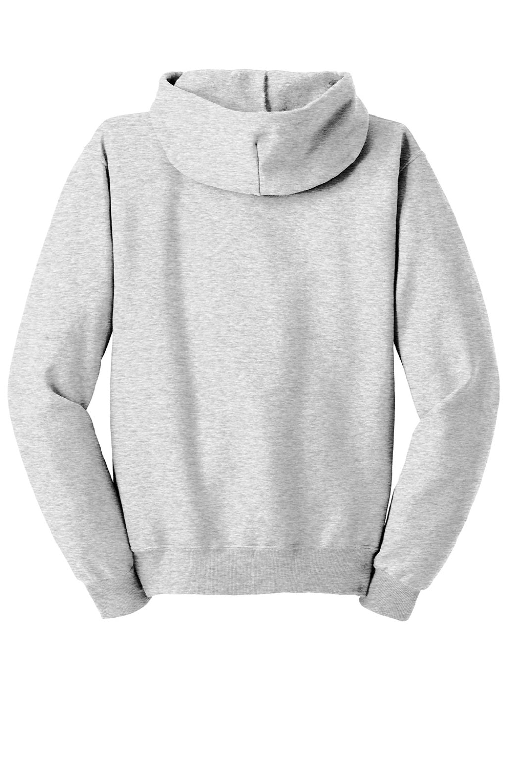 Jerzees 993M/993MR Mens NuBlend Pill Resistant Fleece Full Zip Hooded Sweatshirt Hoodie w/ Pockets Ash Grey Flat Back