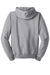 Jerzees 993M/993MR Mens NuBlend Pill Resistant Fleece Full Zip Hooded Sweatshirt Hoodie w/ Pockets Heather Grey Flat Back