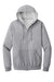 Jerzees 993M/993MR Mens NuBlend Pill Resistant Fleece Full Zip Hooded Sweatshirt Hoodie w/ Pockets Heather Grey Flat Front