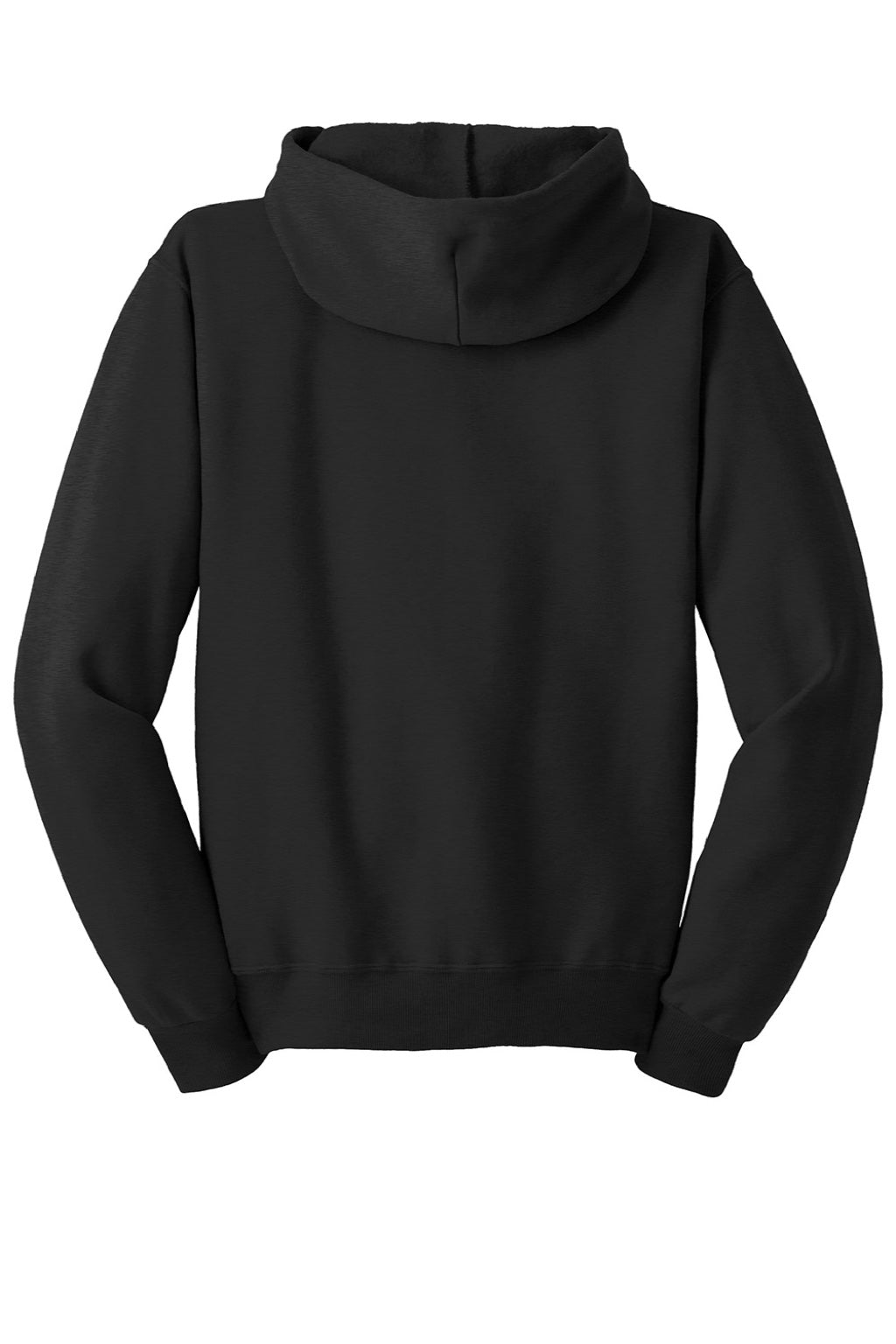 Jerzees 993M/993MR Mens NuBlend Pill Resistant Fleece Full Zip Hooded Sweatshirt Hoodie w/ Pockets Black Flat Back