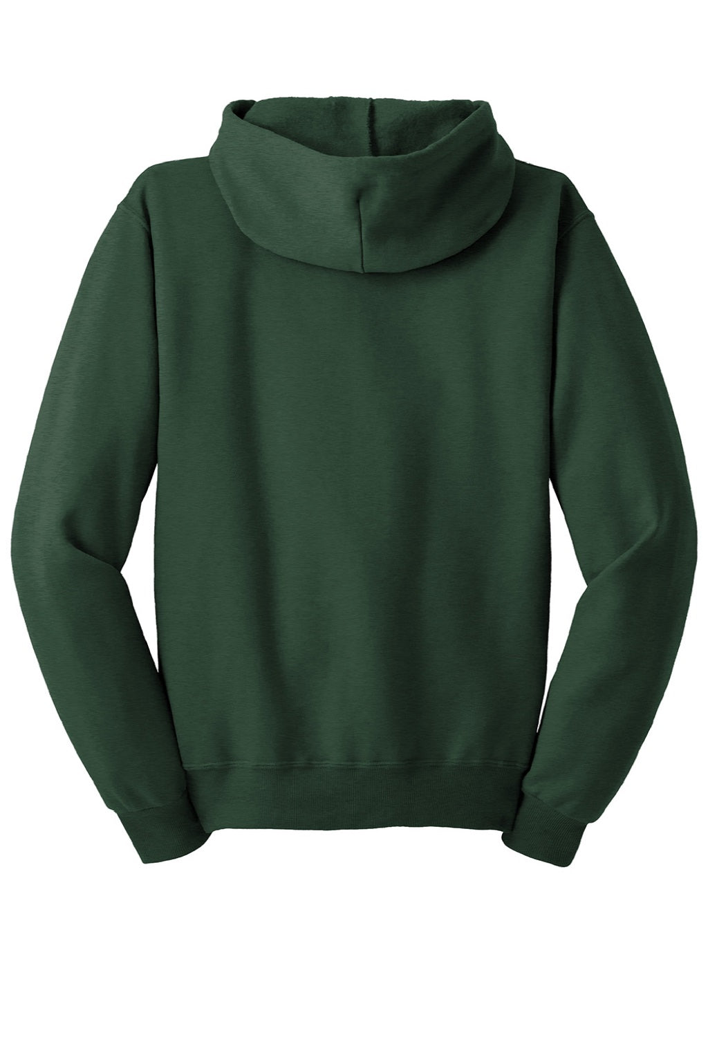 Jerzees 993M/993MR Mens NuBlend Pill Resistant Fleece Full Zip Hooded Sweatshirt Hoodie w/ Pockets Forest Green Flat Back