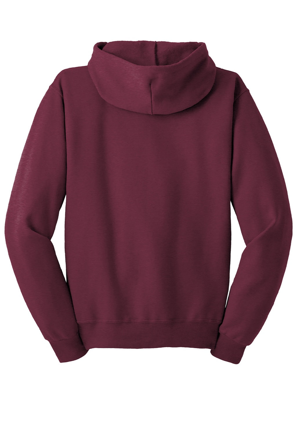 Jerzees 993M/993MR Mens NuBlend Pill Resistant Fleece Full Zip Hooded Sweatshirt Hoodie w/ Pockets Maroon Flat Back