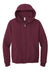 Jerzees 993M/993MR Mens NuBlend Pill Resistant Fleece Full Zip Hooded Sweatshirt Hoodie w/ Pockets Maroon Flat Front