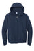 Jerzees 993M/993MR Mens NuBlend Pill Resistant Fleece Full Zip Hooded Sweatshirt Hoodie w/ Pockets Navy Blue Flat Front