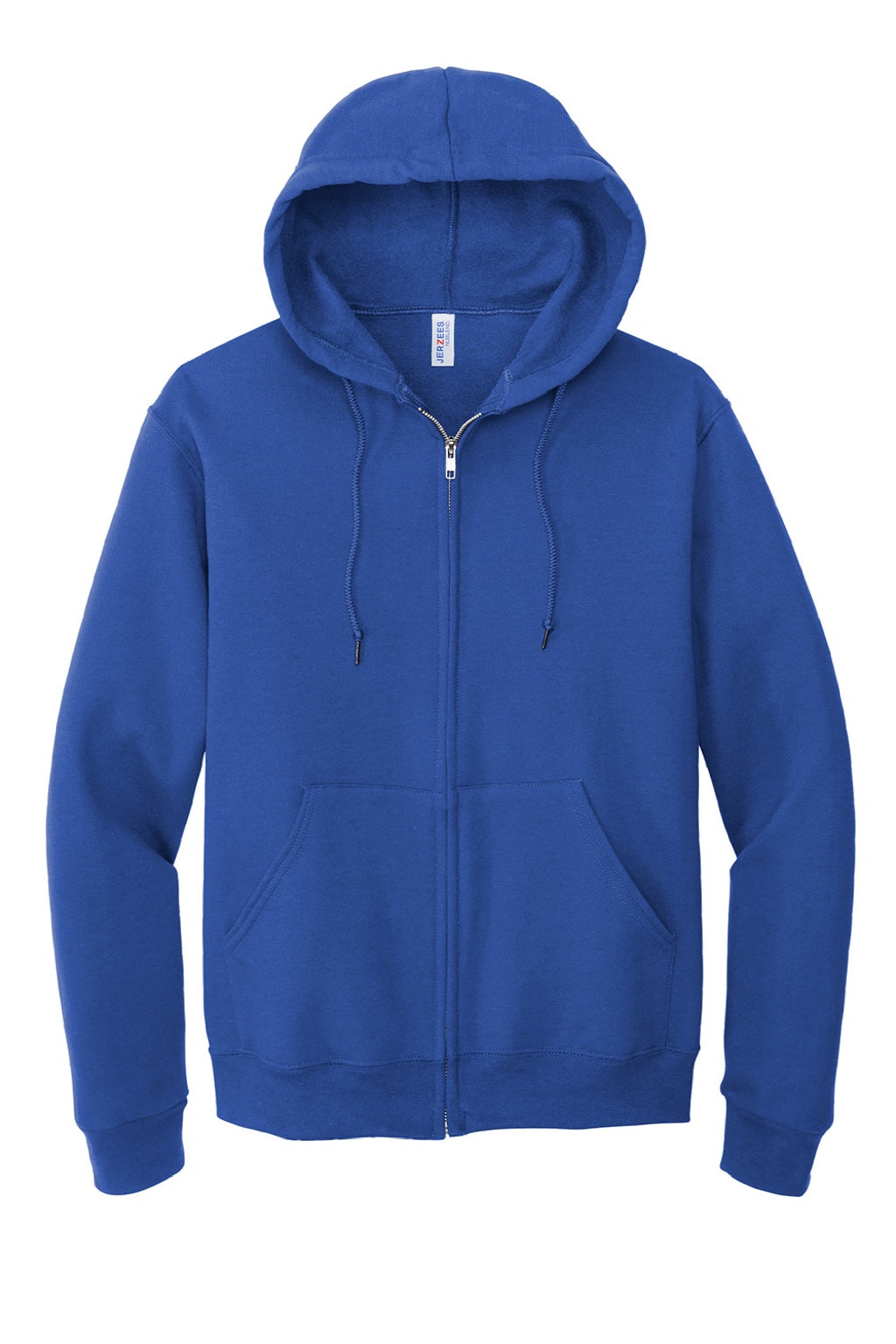 Jerzees 993M/993MR Mens NuBlend Pill Resistant Fleece Full Zip Hooded Sweatshirt Hoodie w/ Pockets Royal Blue Flat Front