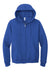 Jerzees 993M/993MR Mens NuBlend Pill Resistant Fleece Full Zip Hooded Sweatshirt Hoodie w/ Pockets Royal Blue Flat Front
