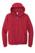 Jerzees 993M/993MR Mens NuBlend Pill Resistant Fleece Full Zip Hooded Sweatshirt Hoodie w/ Pockets True Red Flat Front