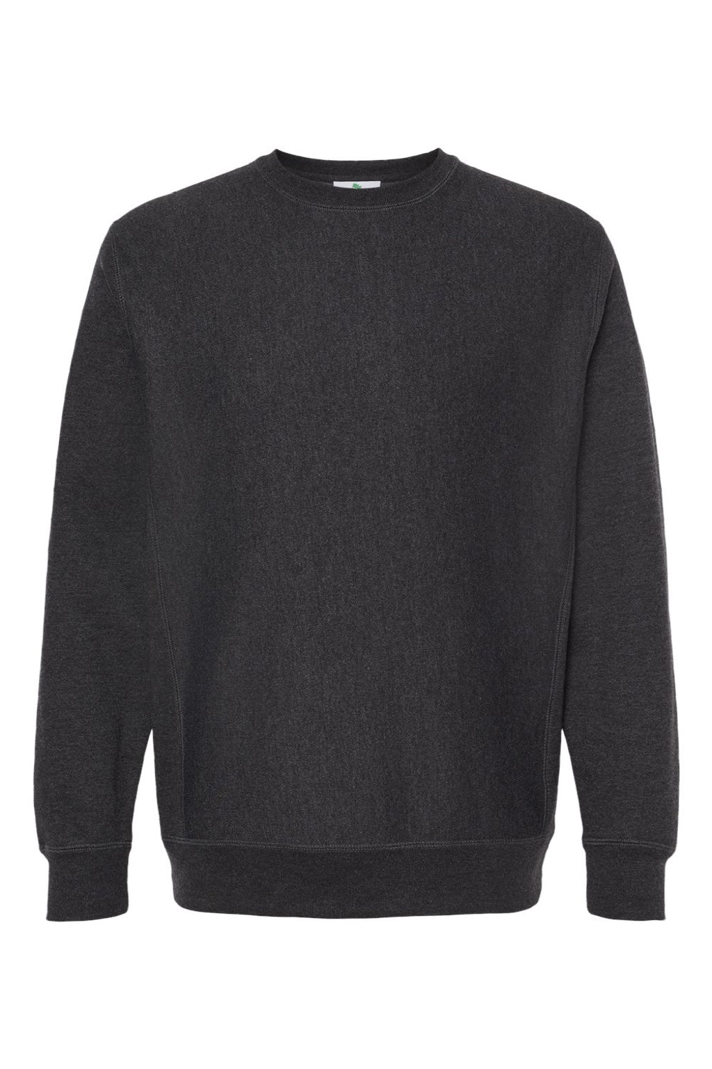 Independent Trading Company IND5000C Mens Legend Crewneck Sweatshirt Heather Charcoal Grey Flat Front